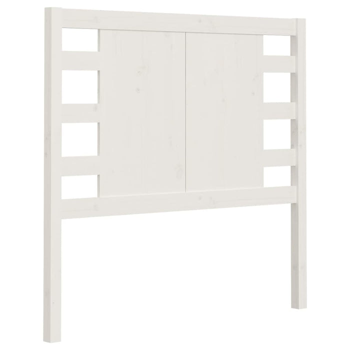 Testiera per Letto Bianca 96x4x100 cm in Legno Massello di Pino 818751