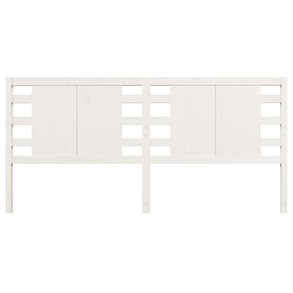 Testiera per Letto Bianca 126x4x100cm in Legno Massello di Pino cod mxl 49648