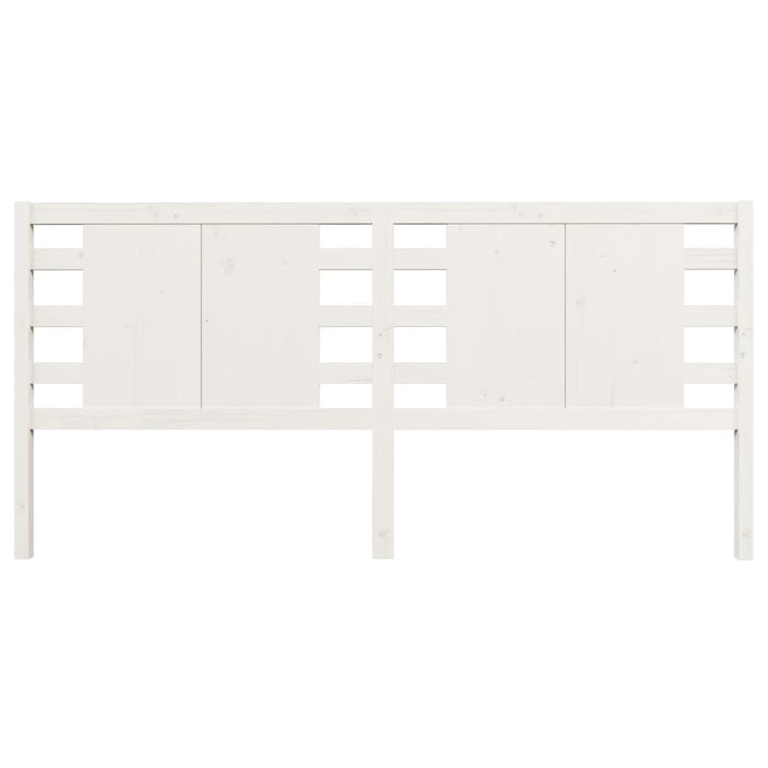 Testiera per Letto Bianca 126x4x100cm in Legno Massello di Pino cod mxl 49648