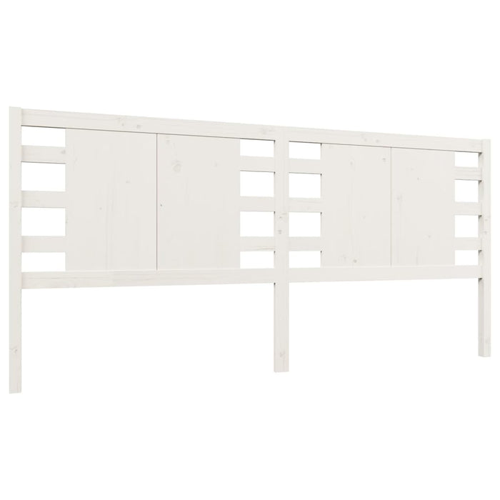 Testiera per Letto Bianca 166x4x100cm in Legno Massello di Pino 818781