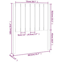 Testiera per Letto 80,5x4x100 cm in Legno Massello di Pino cod mxl 49900