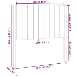 Testiera per Letto 95,5x4x100 cm in Legno Massello di Pino 818850