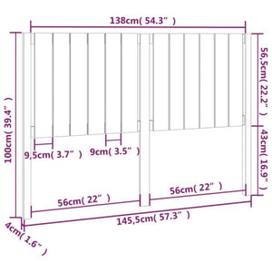 Testiera per Letto 145,5x4x100 cm in Legno Massello di Pino cod mxl 52757