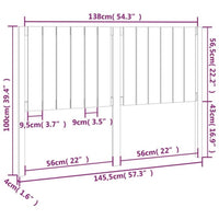 Testiera per Letto Miele 145,5x4x100 cm Legno Massello di Pino cod mxl 47131