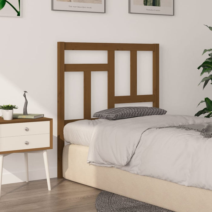 Testiera per Letto Miele 80,5x4x100cm in Legno Massello di Pino 818948