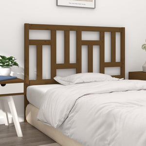 Testiera per Letto Miele 125,5x4x100 cm Legno Massello di Pino 818963