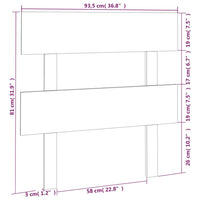 Testiera per Letto Miele 93,5x3x81 cm in Legno Massello di Pino cod mxl 46445