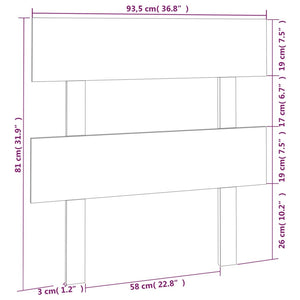 Testiera per Letto Miele 93,5x3x81 cm in Legno Massello di Pino cod mxl 46445