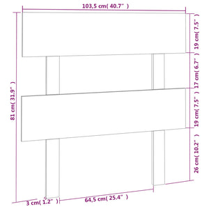 Testiera per Letto Miele 103,5x3x81cm in Legno Massello di Pino cod 9970