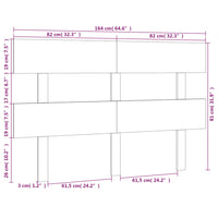 Testiera per Letto 164x3x81 cm in Legno Massello di Pino cod 11875