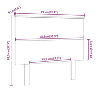 Testiera per Letto Nera 79x6x82,5 cm in Legno Massello di Pino cod 11817