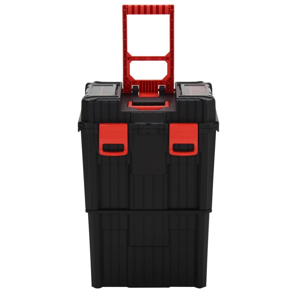 Trolley Porta Attrezzi Nero e Rosso in Polipropilene 152097