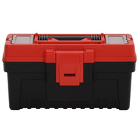 Set Cassette degli Attrezzi 2 pz Nero e Rosso in Polipropilene cod mxl 17598