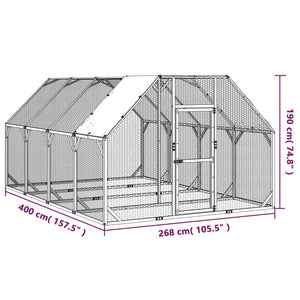 Pollaio 268x400x190 cm Legno Massello di Pino Impregnato 3102990