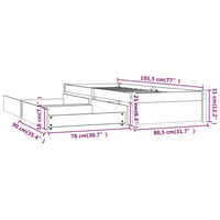 Giroletto con Cassetti 75x190 cm Small Single 3103453