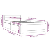 Giroletto con Cassetti 75x190 cm Small Single 3103473