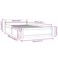 Giroletto con Cassetti Bianco 100x200 cm 3103489