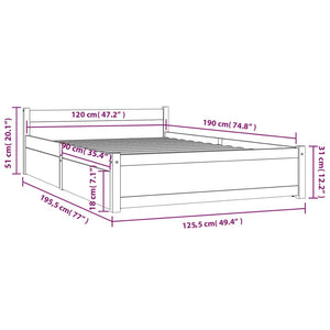 Giroletto con Cassetti Bianco 120x190 cm 4FT Small Double cod mxl 49693