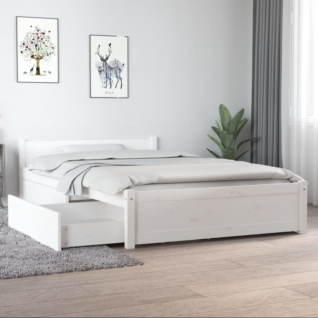 Giroletto con Cassetti Bianco 120x190 cm 4FT Small Double cod mxl 49693