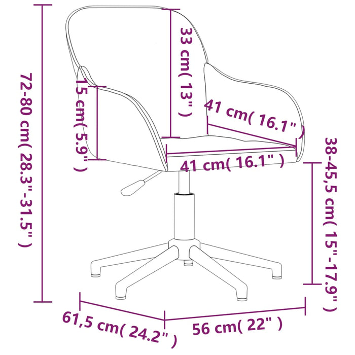 Sedie da Pranzo Girevoli 2 pz Grigio Scuro in Velluto 3103378