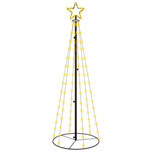 Albero di Natale a Cono Bianco Caldo 108 LED 70x180 cm