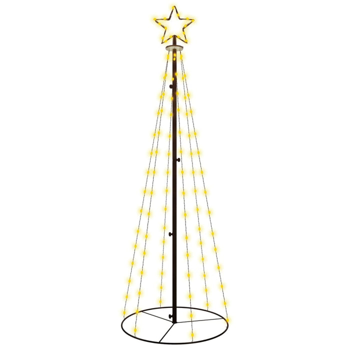 Albero di Natale a Cono Bianco Caldo 108 LED 70x180 cm