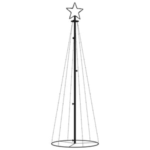 Albero di Natale a Cono Bianco Caldo 108 LED 70x180 cm