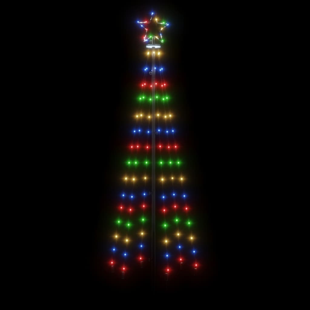 Albero di Natale a Cono Colorato 108 LED 70x180 cm