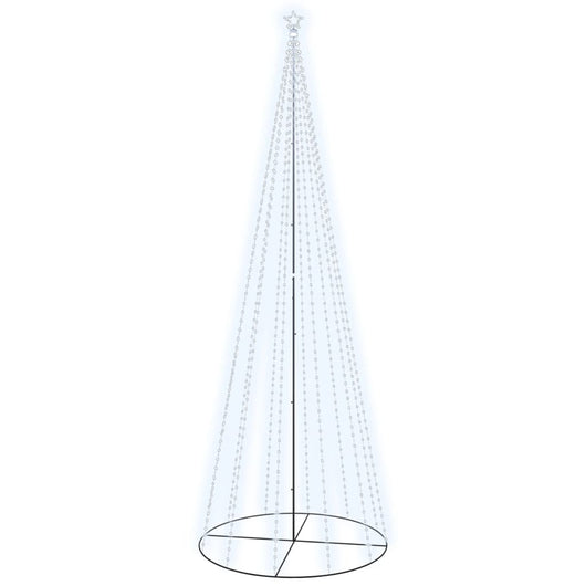 Albero di Natale a Cono Bianco Freddo 732 LED 160x500 cm