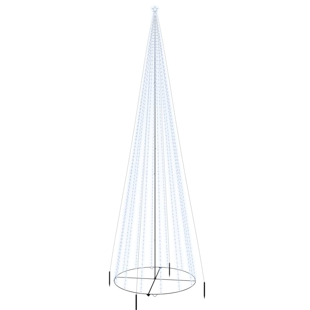 Albero di Natale a Cono Bianco Freddo 1134 LED 230x800 cm