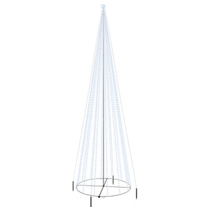 Albero di Natale a Cono Bianco Freddo 1134 LED 230x800 cm