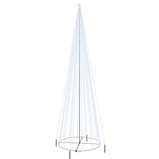 Albero di Natale a Cono Bianco Freddo 1134 LED 230x800 cm