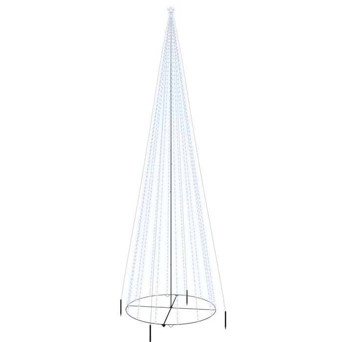 Albero di Natale a Cono Bianco Freddo 1134 LED 230x800 cm