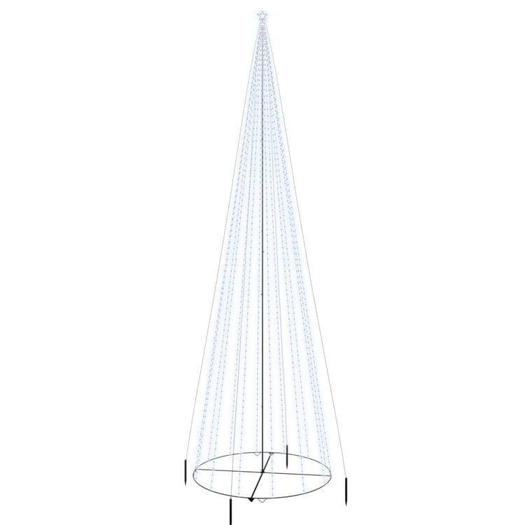 Albero di Natale a Cono Bianco Freddo 1134 LED 230x800 cm