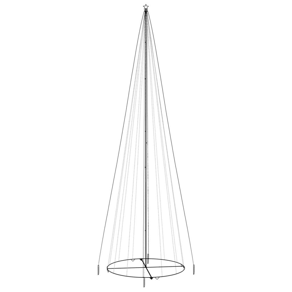 Albero di Natale a Cono Bianco Freddo 1134 LED 230x800 cm