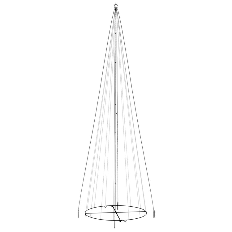 Albero di Natale a Cono Bianco Freddo 1134 LED 230x800 cm