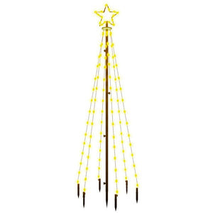 Albero di Natale con Puntale Bianco Caldo 108 LED 180 cm