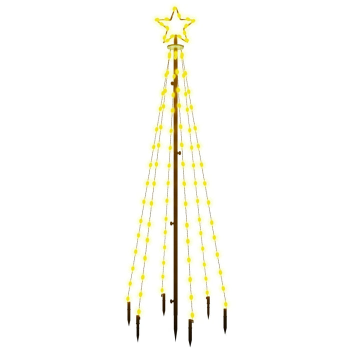 Albero di Natale con Puntale Bianco Caldo 108 LED 180 cm