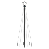 Albero di Natale con Puntale Bianco Caldo 108 LED 180 cm