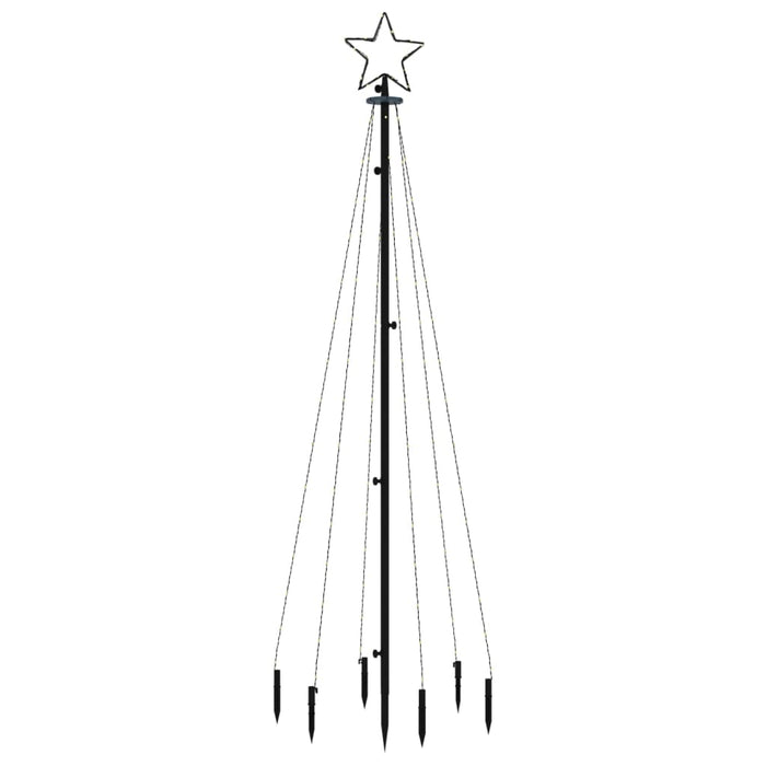 Albero di Natale con Puntale Bianco Caldo 108 LED 180 cm