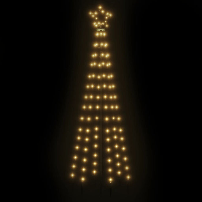 Albero di Natale con Puntale Bianco Caldo 108 LED 180 cm