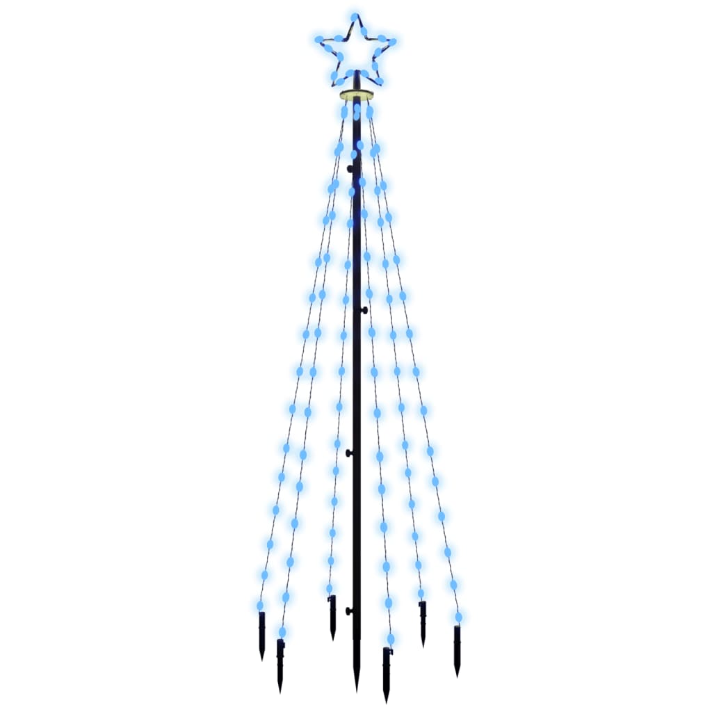 Albero di Natale con Puntale Blu 108 LED 180 cm 343553