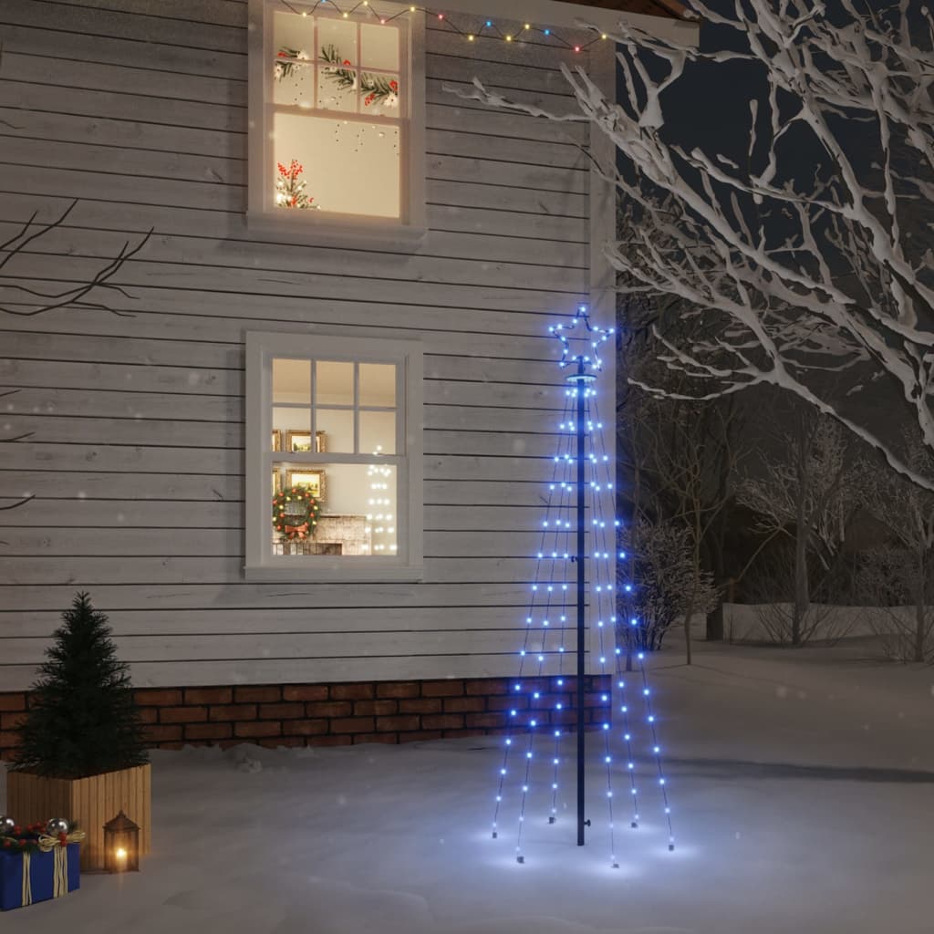 Albero di Natale con Puntale Blu 108 LED 180 cm 343553