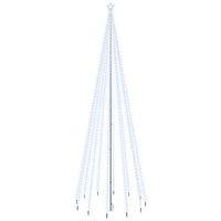 Albero di Natale con Puntale Bianco Freddo 732 LED 500 cm 343559