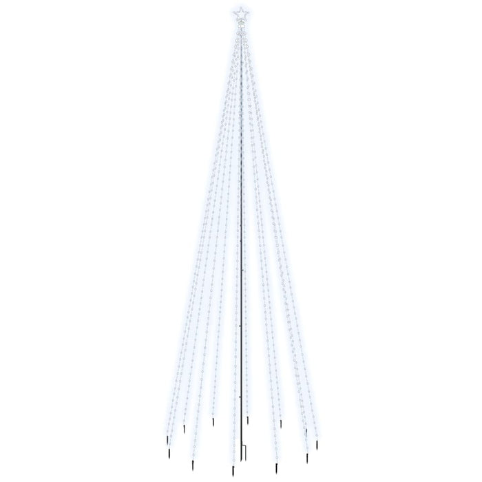 Albero di Natale con Puntale Bianco Freddo 732 LED 500 cm 343559