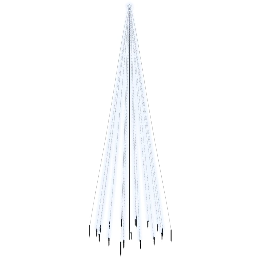 Albero di Natale con Puntale Bianco Freddo 1134 LED 800 cm