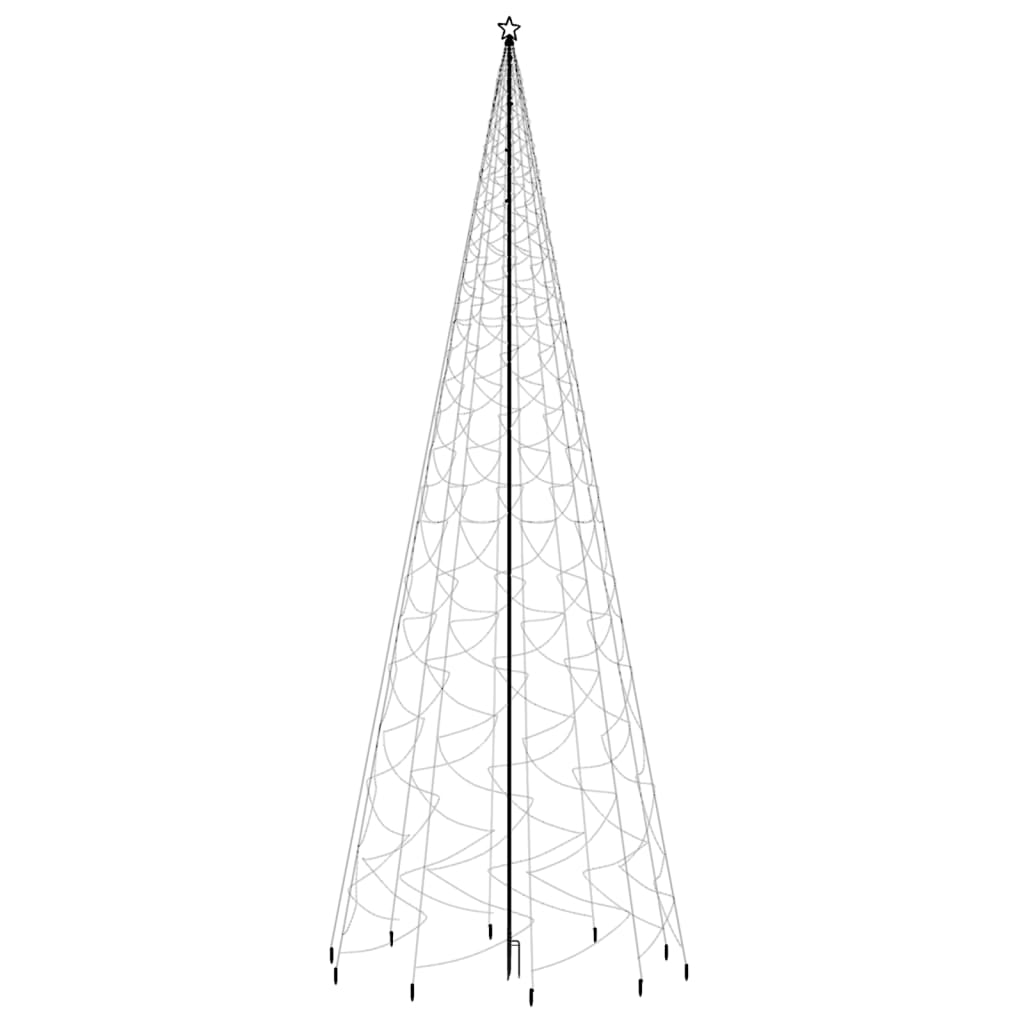 Albero di Natale con Puntale Bianco Caldo 3000 LED 800 cm