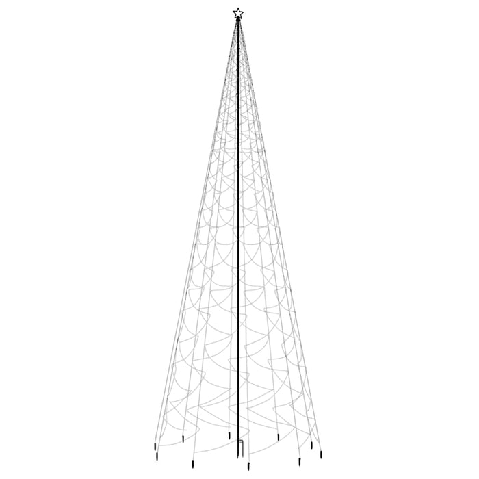 Albero di Natale con Puntale Bianco Caldo 3000 LED 800 cm