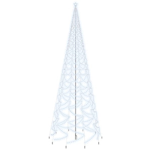 Albero di Natale con Puntale Bianco Freddo 3000 LED 800 cm