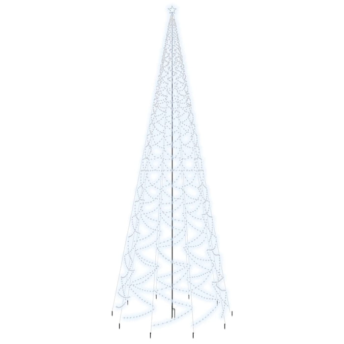 Albero di Natale con Puntale Bianco Freddo 3000 LED 800 cm